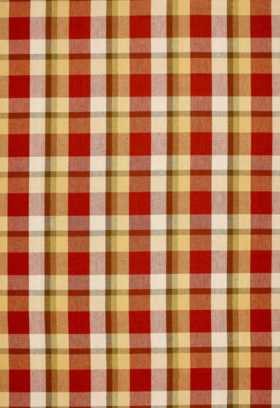 FSchumacher Fabric 3484000 Augusta Linen Plaid Orchard