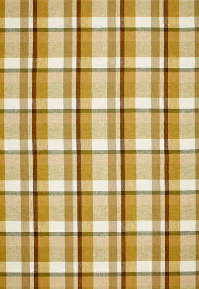 FSchumacher Fabric 3484001 Augusta Linen Plaid Sand Dune