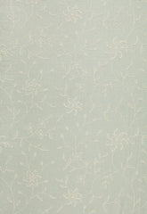 FSchumacher Fabric 3491000 Georgia Linen Embroidery Aqua