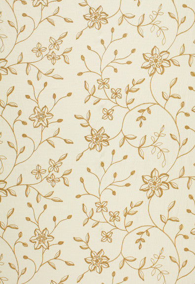 FSchumacher Fabric 3491001 Georgia Linen Embroidery Sand