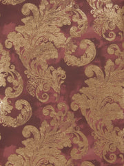 Fabricut Wallpaper 4647701 Audrey Burgundy