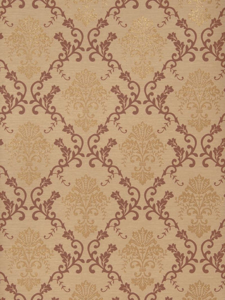 Fabricut Wallpaper 4647902 Grace Bronze Spice