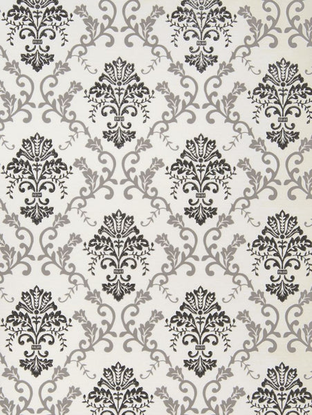 Fabricut Wallpaper 4647905 Grace Cream Black