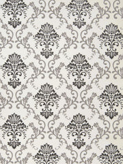 Fabricut Wallpaper 4647905 Grace Cream Black