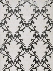 Fabricut Wallpaper 4648907 Gwyneth Cream Black