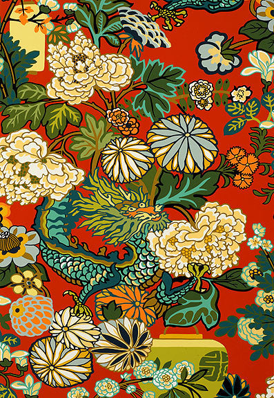 FSchumacher Wallpaper 5001061 Chiang Mai Dragon Lacquer