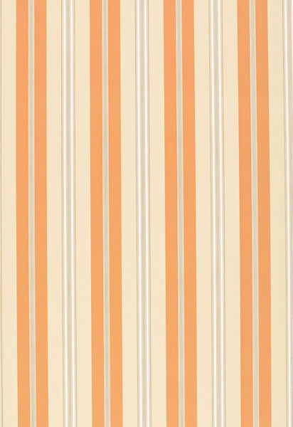 FSchumacher Wallpaper 5002485 Chalon Stripe Coral