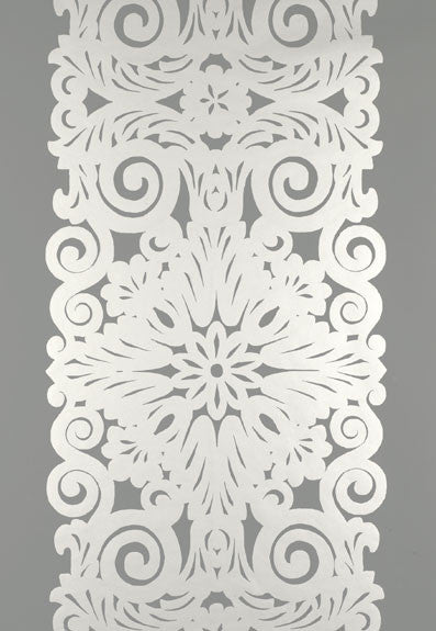 FSchumacher Wallpaper 5003200 Graphic Panel Stripe Smoky Silver