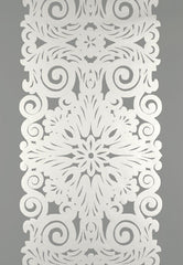 FSchumacher Wallpaper 5003200 Graphic Panel Stripe Smoky Silver