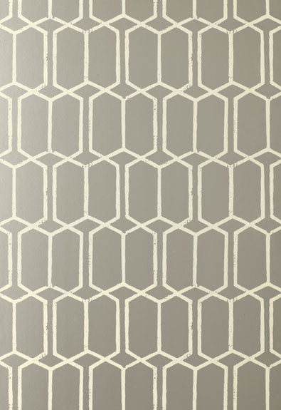 FSchumacher Wallpaper 5003282 Modern Trellis Silver