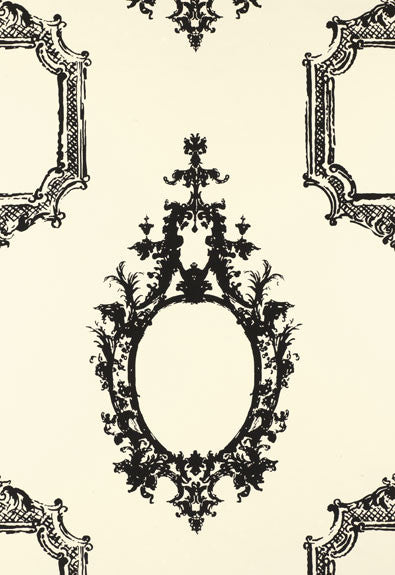 FSchumacher Wallpaper 5003290 Go Baroque Noir &amp; Blanc
