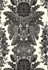 FSchumacher Wallpaper 5003320 Lace Black &amp; Ivory