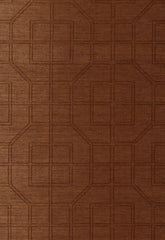 FSchumacher Wallpaper 5003554 Linyi Embroidered Fret Chestnut