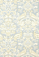 FSchumacher Wallpaper 5003610 Aldwyn Damask ROBIN'S Egg