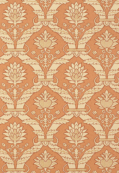FSchumacher Wallpaper 5003651 Siena Damask Terra Cotta