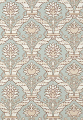 FSchumacher Wallpaper 5003653 Siena Damask Aqua