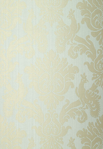 FSchumacher Wallpaper 5003662 Valette Strie Damask ROBIN'S Egg