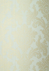 FSchumacher Wallpaper 5003662 Valette Strie Damask ROBIN'S Egg