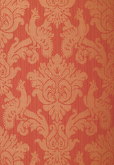 FSchumacher Wallpaper 5003664 Valette Strie Damask Garnet