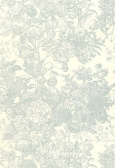 FSchumacher Wallpaper 5004094 Toile Florissante Aquamarine