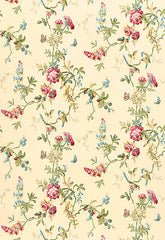FSchumacher Wallpaper 5004361 Chickadee Floral Vanilla