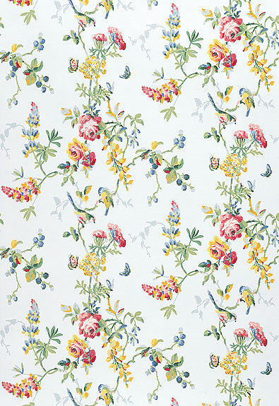 FSchumacher Wallpaper 5004362 Chickadee Floral Sky