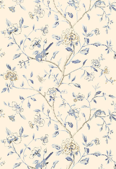 FSchumacher Wallpaper 5004401 Annabelle Vine Porcelain