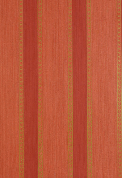 FSchumacher Wallpaper 5004622 Lansdowne Strie Stripe Coral