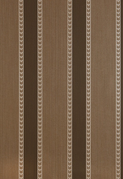 FSchumacher Wallpaper 5004623 Lansdowne Strie Stripe Truffle