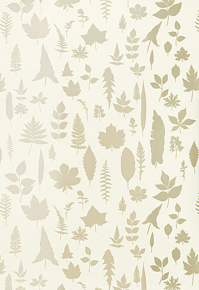 FSchumacher Wallpaper 5005020 Leaves Platinum