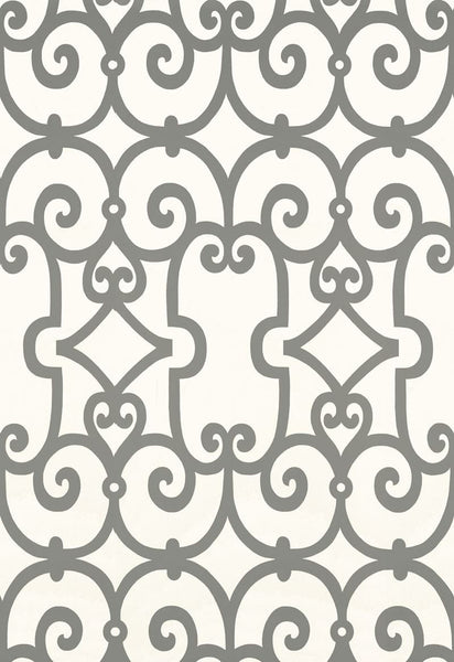 FSchumacher Wallpaper 5005053 Manor Gate Charcoal