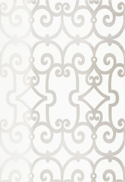 FSchumacher Wallpaper 5005054 Manor Gate Silver