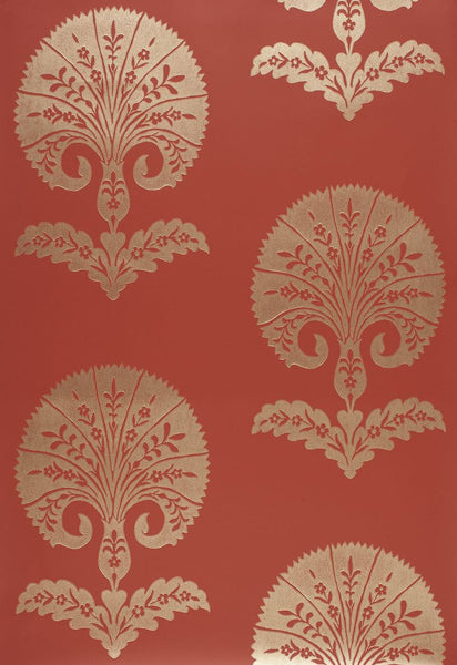 FSchumacher Wallpaper 5005083 Ottoman Flower Paprika