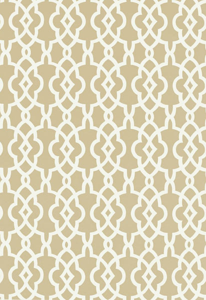 FSchumacher Wallpaper 5005140 Summer Palace Fret Sand