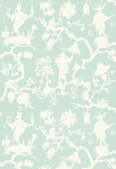 FSchumacher Wallpaper 5005153 Shantung Silhouette Print Mineral