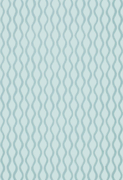 FSchumacher Wallpaper 5005162 Ribbon Wave Aqua