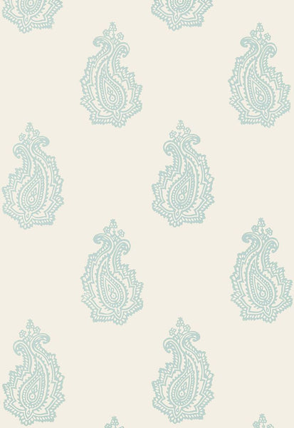 FSchumacher Wallpaper 5005302 Madras Paisley Water Blue