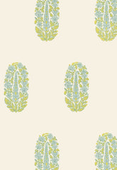 FSchumacher Wallpaper 5005312 Askandra Flower Pear &amp; Water Blue