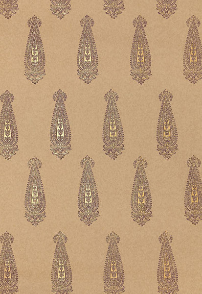 FSchumacher Wallpaper 5005333 Katara Paisley Aubergine &amp; Gilt