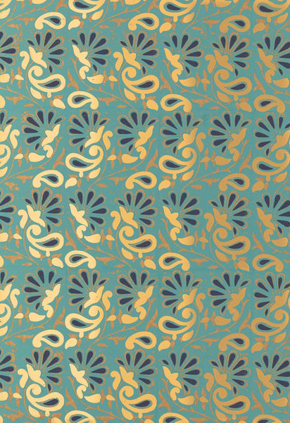 FSchumacher Wallpaper 5005343 Rampura Turquoise