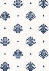 FSchumacher Wallpaper 5005351 Mayla Damask Navy