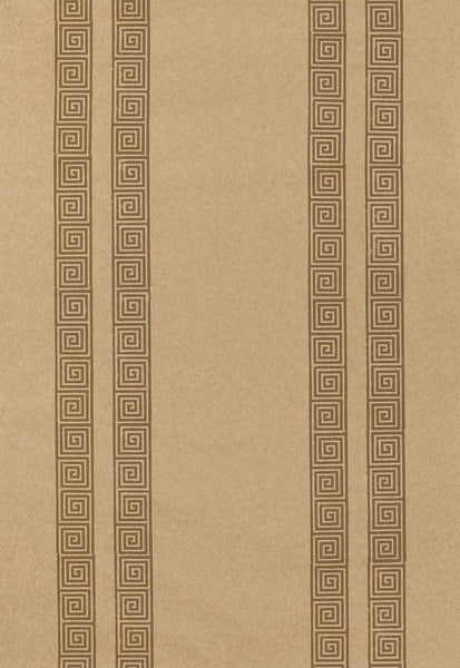 FSchumacher Wallpaper 5005364 Greek Key Stripe Tabac