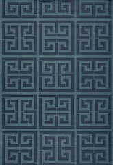 FSchumacher Wallpaper 5005691 Greek Key Sisal Peacock