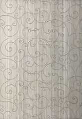 FSchumacher Wallpaper 5005721 Beaded Scroll Pewter