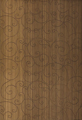 FSchumacher Wallpaper 5005723 Beaded Scroll Burnished Bronze