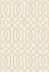 FSchumacher Wallpaper 5005802 Imperial Trellis II Sand, Ivory