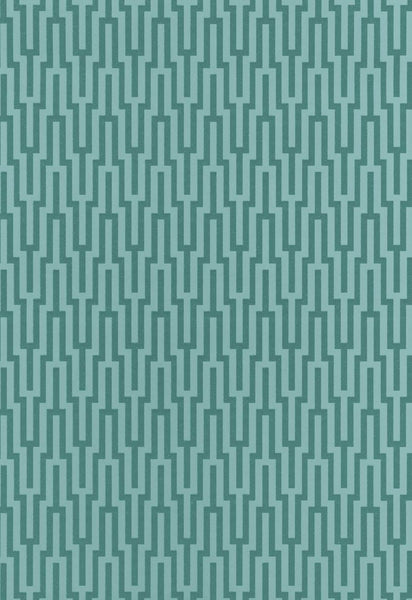 FSchumacher Wallpaper 5005894 Metropolitan Fret Turquoise