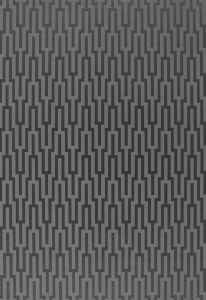 FSchumacher Wallpaper 5005895 Metropolitan Fret Black Pearl