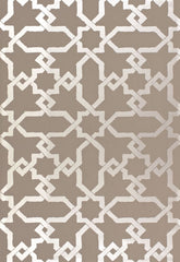 FSchumacher Wallpaper 5005922 Cordoba Taupe, Silver