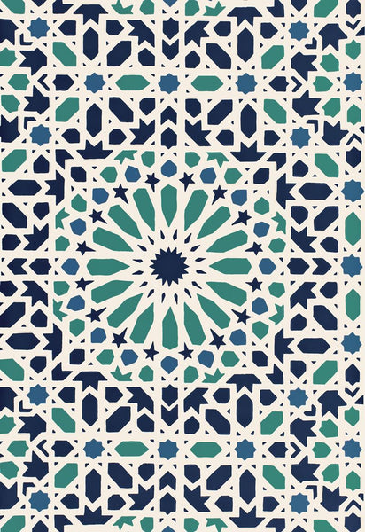 FSchumacher Wallpaper 5005960 Nasrid Palace Mosaic Aegean